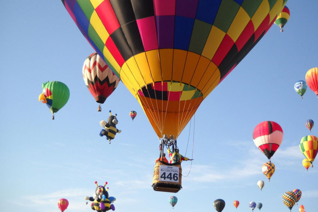 Hot-air balloon rides.